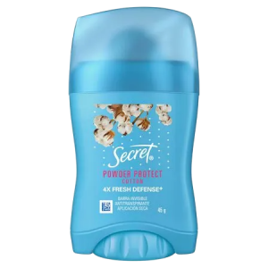 SECRET BARRA  INVISIBLE ANTITRANPIRANTE POWDER PROTEC COTTON 45gr