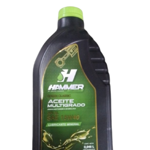 Aceite Semisintetico Multigrado Hammer Sae 15W40 Api Sn 0,946 L Green Pro