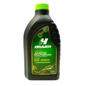 Aceite Mineral Multigrado Hammer Sae 20W50 Api Sl 0,946L Green Classic