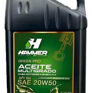 Aceite Semisintetico Multigrado Hammer Sae 20W50 Api Sn 4,73L Green Pro