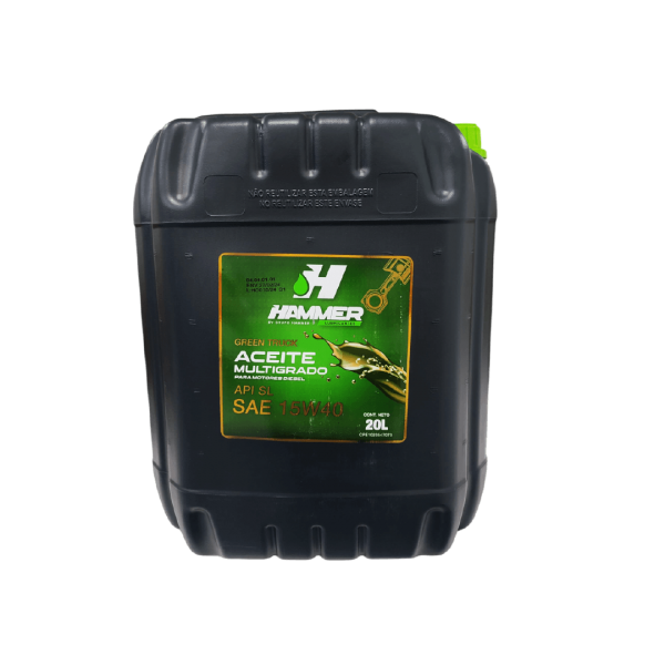 Aceite Mineral Monogrado Hammer Sae 15 Diesel 20L Green Truck