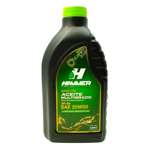 Aceite Semisintetico Multigrado Hammer Sae 20W50 Api Sn 4,73L Green Pro