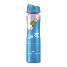 DESODORANTE SECRET  SPRAY PWDR COTTON 93 GR