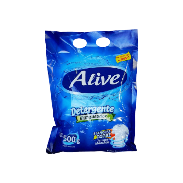 Detergente Todo Tipo De Ropa Alive 500G