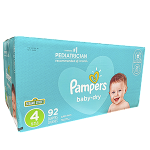 PAMPERS BABY DRY JUMBO S4 1 /92 unds  (22-37lb/10-17kg)