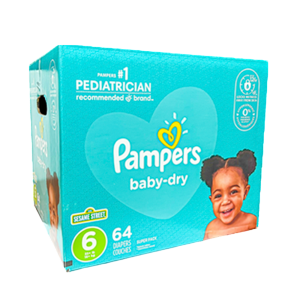 PAMPERS BABY DRY S6-  1/64 unds (35lb/16kg)