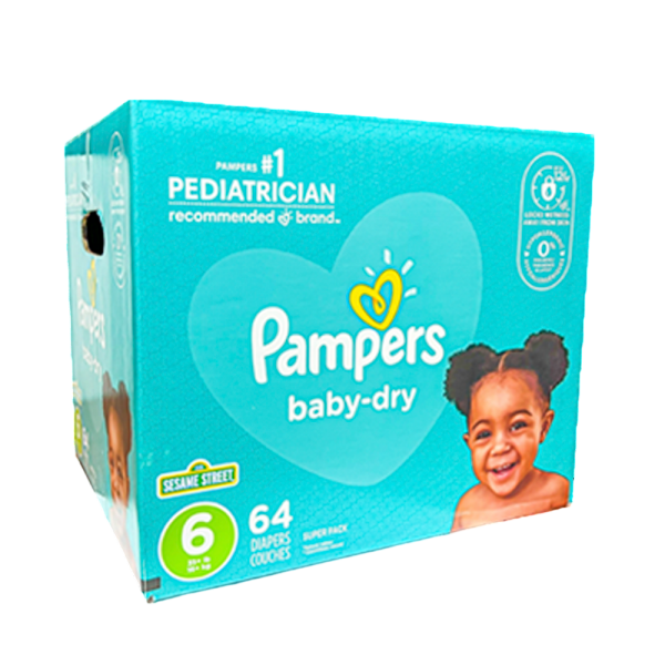 PAMPERS BABY DRY S6-  1/64 unds (35lb/16kg)