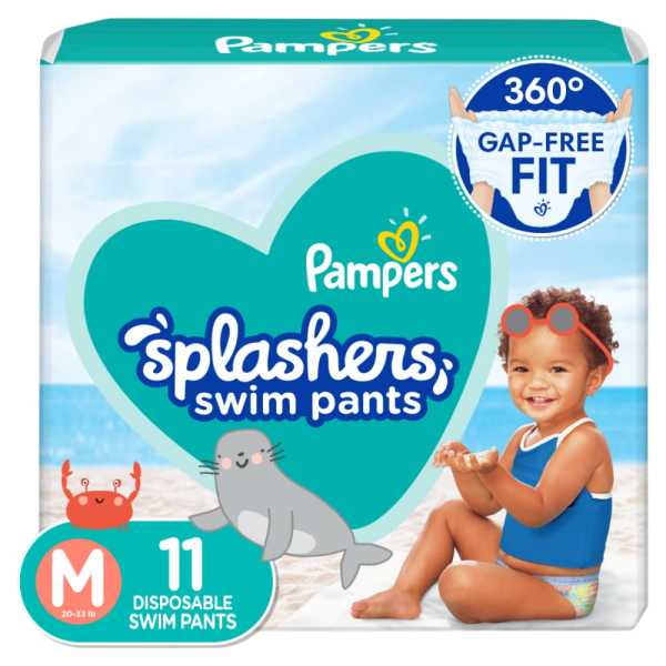 PAMPERS SPLASHERS  SIZE M 11 COUNT (PAÑALES NATACION)