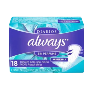 Protector Diario Always Sin Perfume 18Und  2X1