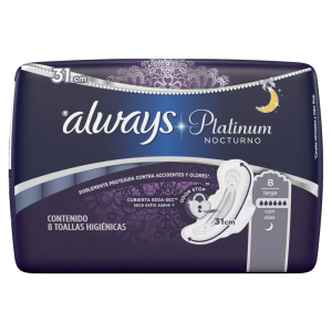 Toalla Always Platinum Nocturna 8 Und 2X1