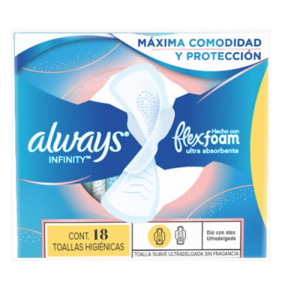 Toallas Sanitarias Always Infinity Flex 1/12