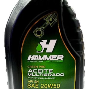 Aceite Semisintetico Multigrado Hammer Sae 20W50 Api Sn 4,73L Green Pro