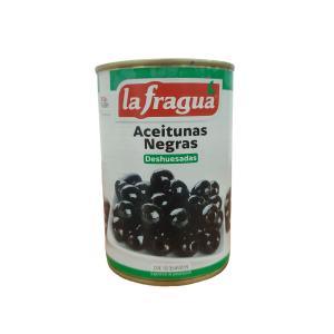 ACEITUNAS NEGRAS DESHUESADA EN LATA 390 GR