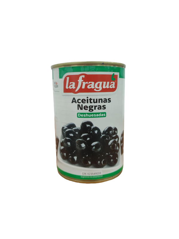 ACEITUNAS NEGRAS DESHUESADA EN LATA 390 GR