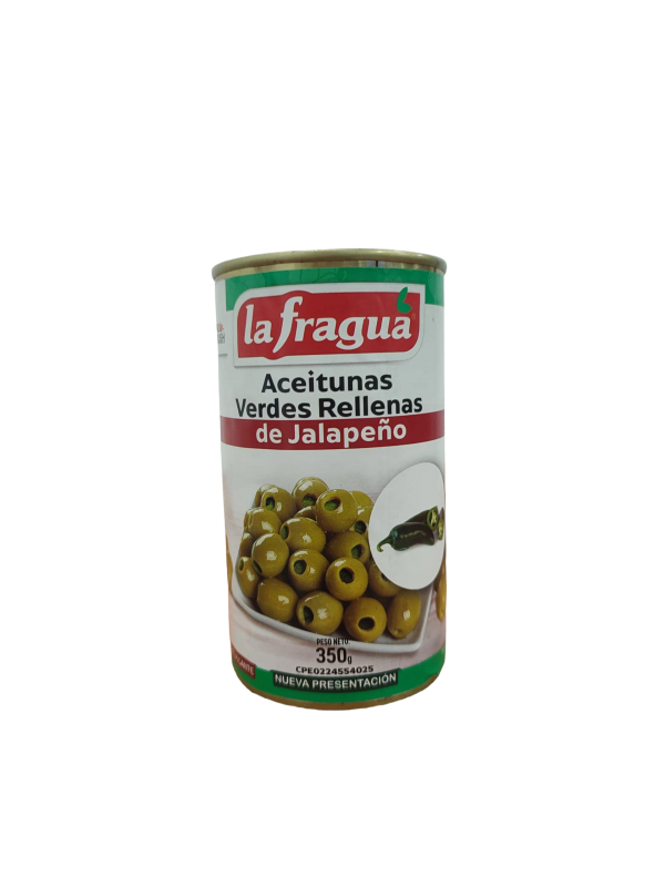 ACEITUNAS VERDES RELLENAS DE JALAPEÑO 350 GR