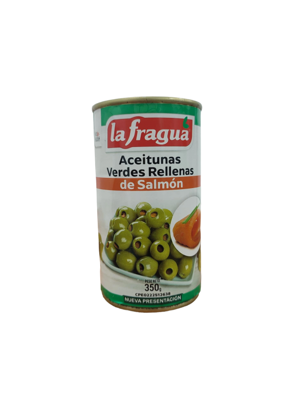 ACEITUNAS VERDES RELLENAS DE SALMON 350 GR