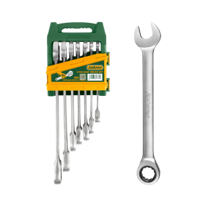 JUEGO DE LLAVE COMBINADAS CON RATCHET 7 PIEZAS 8 - 19mm